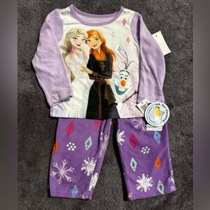 Toddler Girls Disney Frozen Ana Elsa 2 Piecd Long Sleeve & Pant Pajama Set